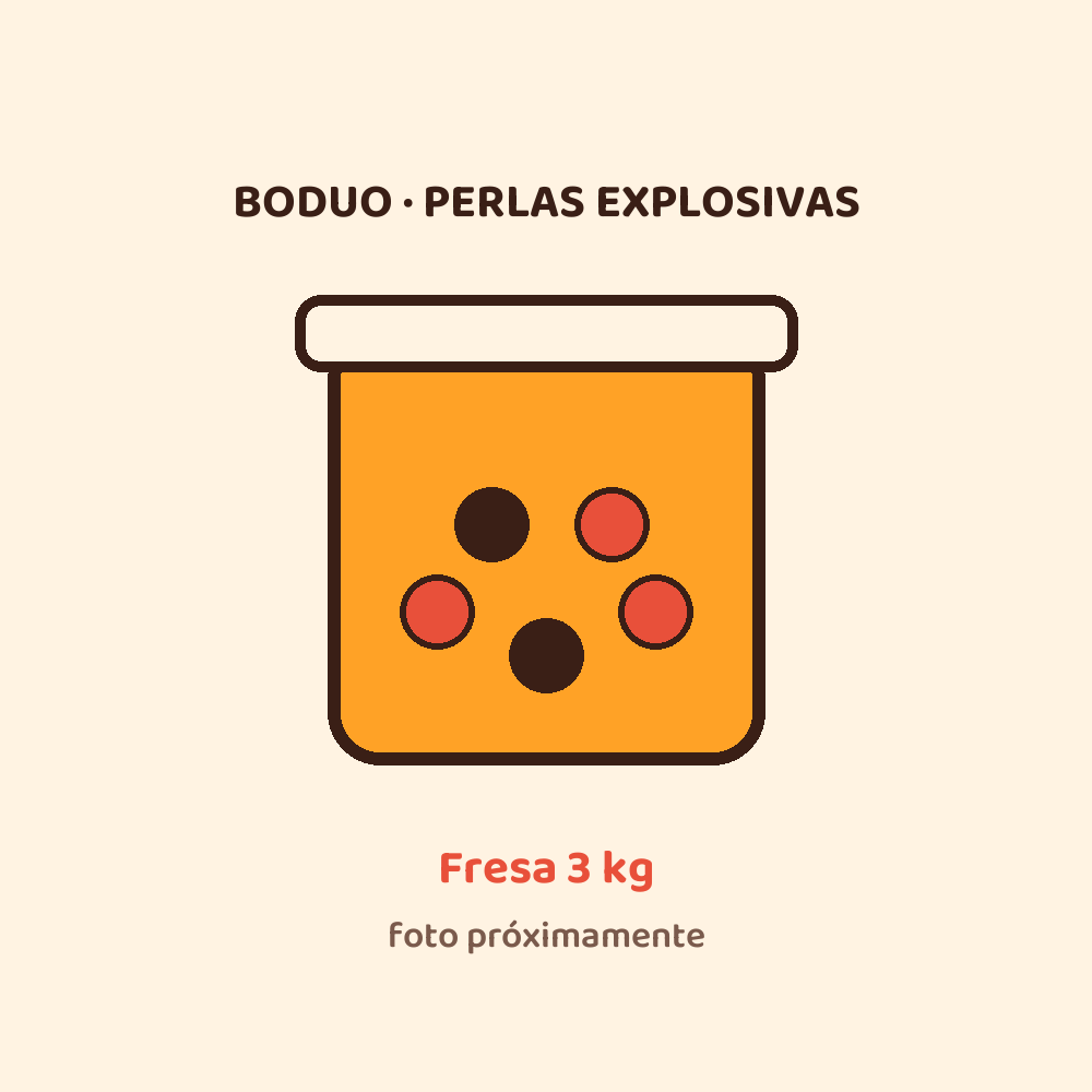 [PEBD-FRE-3K-1205] Perlas Explosivas Sabor Fresa Boduo C/3kg