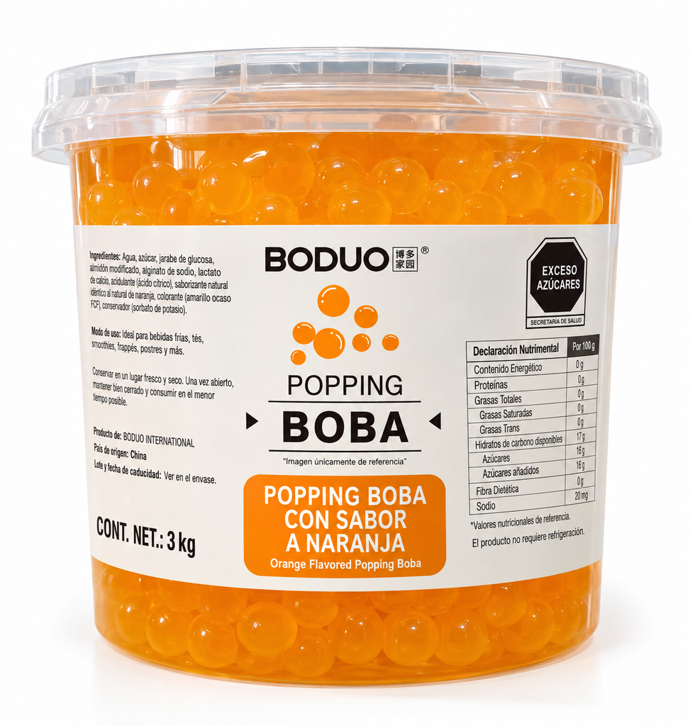 Perlas Explosivas Sabor Naranja Boduo C/3kg