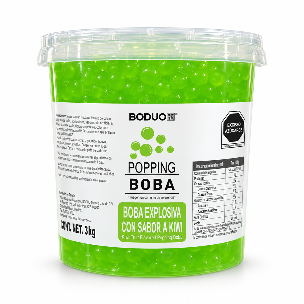 Perlas Explosivas Sabor Kiwi Boduo C/3kg