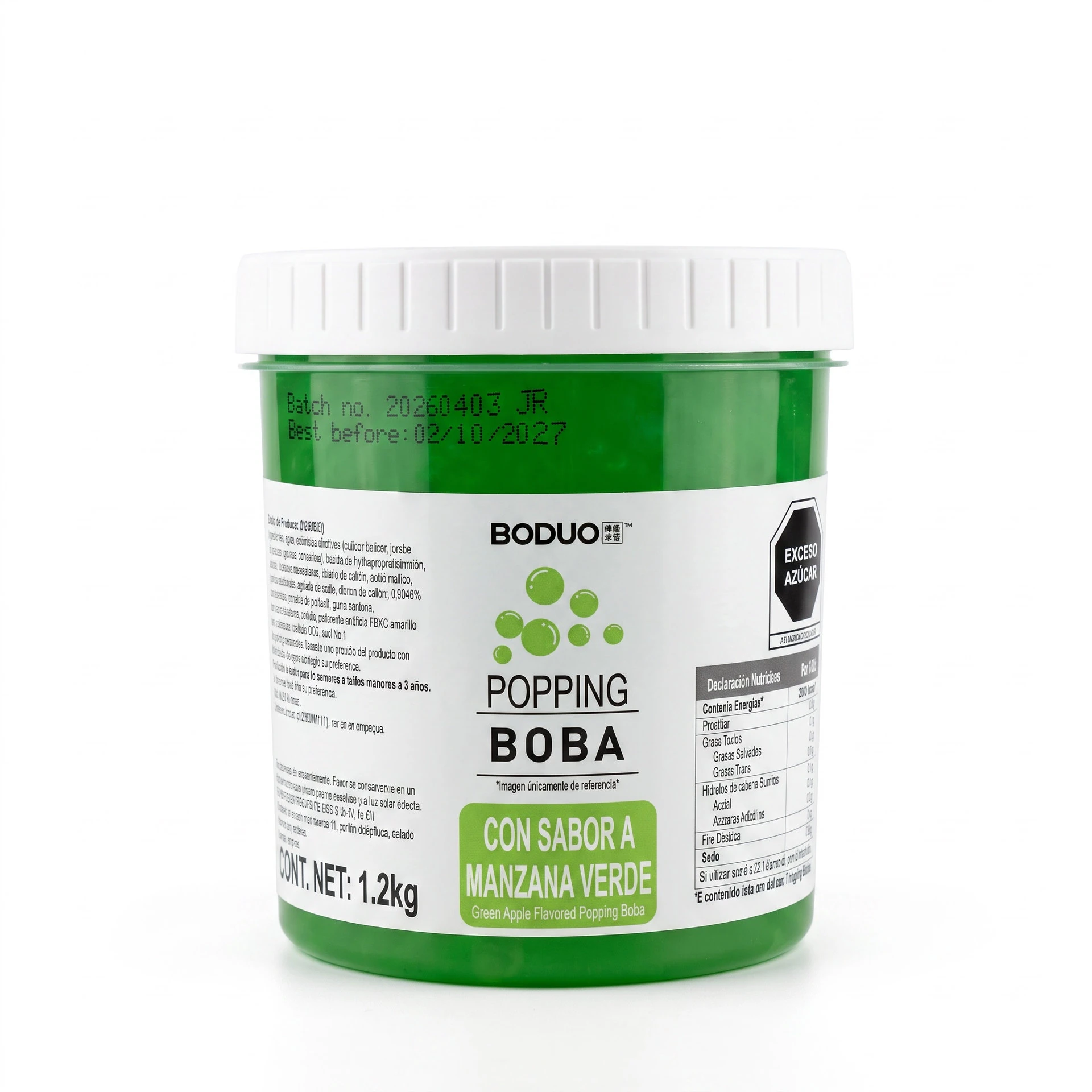 Perlas Explosivas Sabor Manzana Verde Boduo C/1.2kg