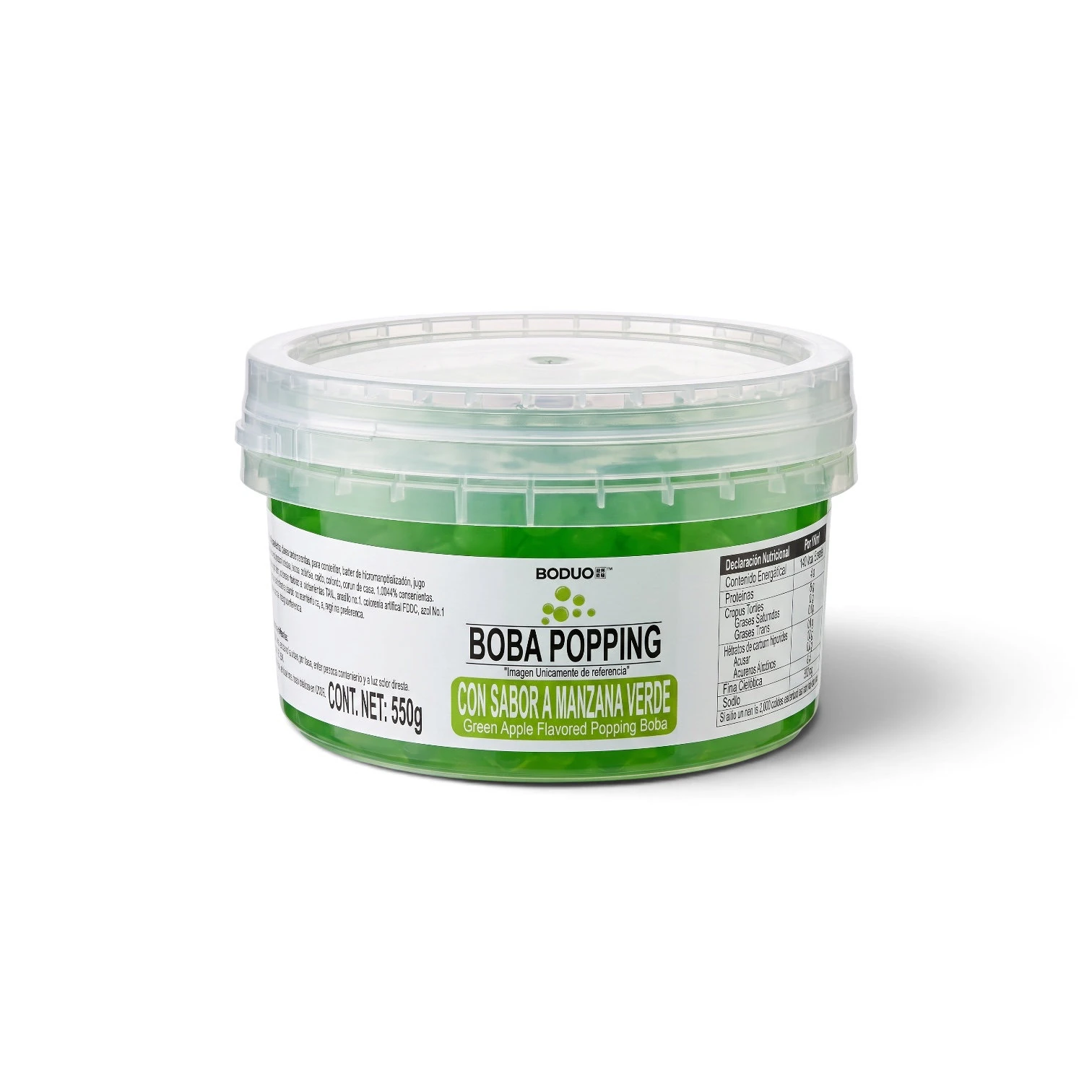 Perlas Explosivas Sabor Manzana Verde Boduo C/550Gr