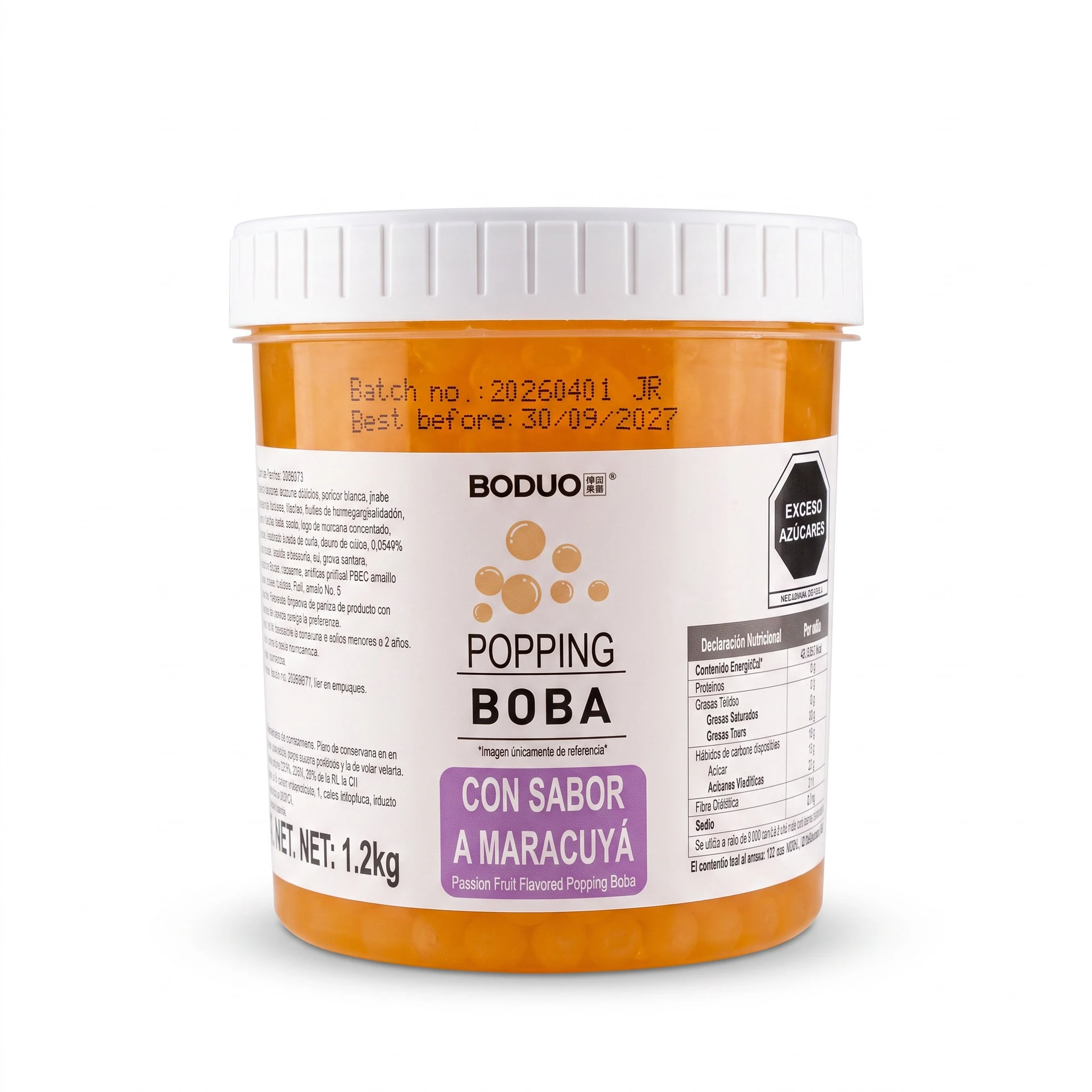[PEBD-MAR-12-1213] Perlas Explosivas Sabor Maracuyá Boduo C/1.2kg