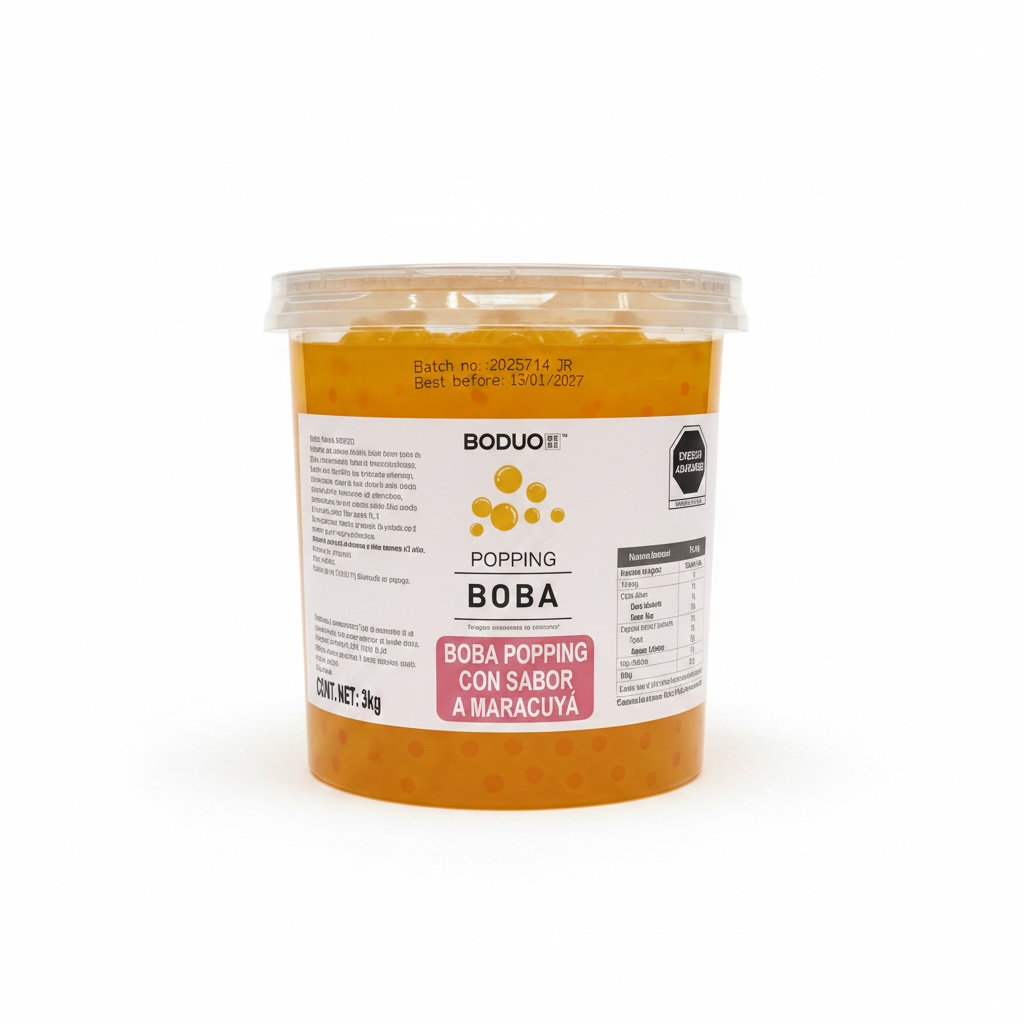 [PEBD-MAR-3K-1214] Perlas Explosivas Sabor Maracuyá Boduo C/3kg