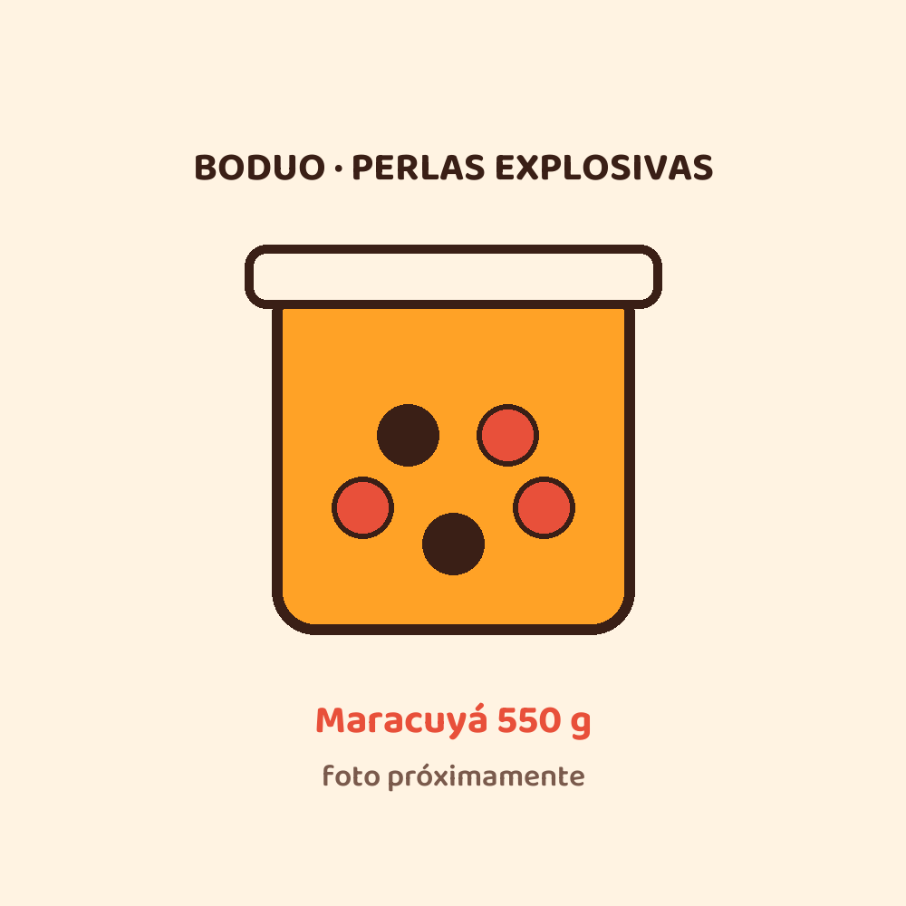 Perlas Explosivas Sabor Maracuyá Boduo C/550Gr